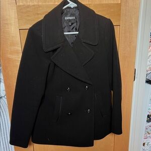 Express Men’s Black Peacoat
